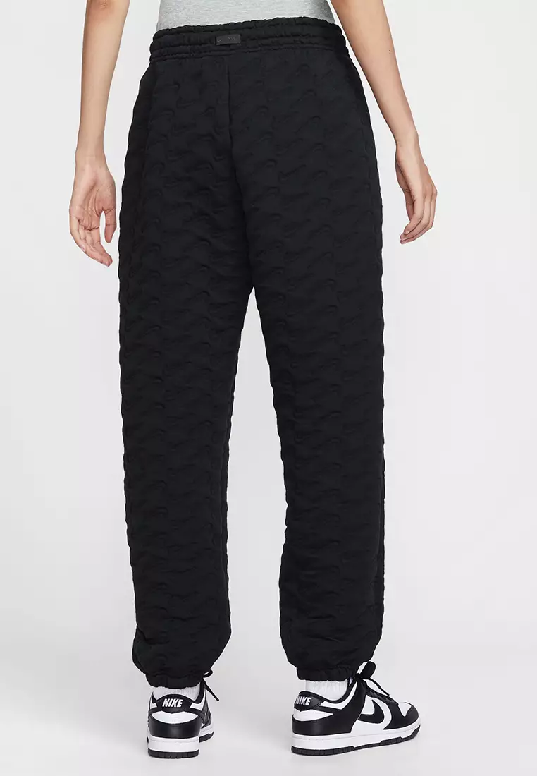 Phoenix Fleece Oversized High-Waisted Jacquard Pants