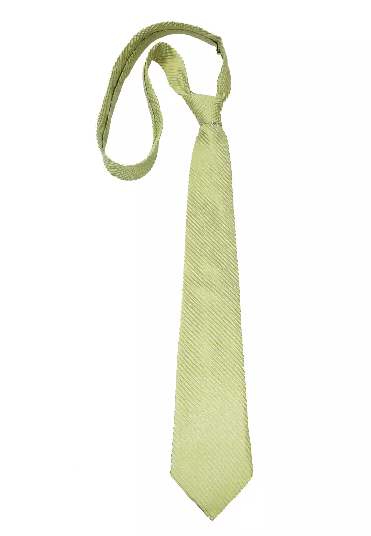 Ocean Dasi Pria Garis Long Line Tie Man Neckwear Aksesoris Fashion Material Polyester ORIGINAL - Green Melon