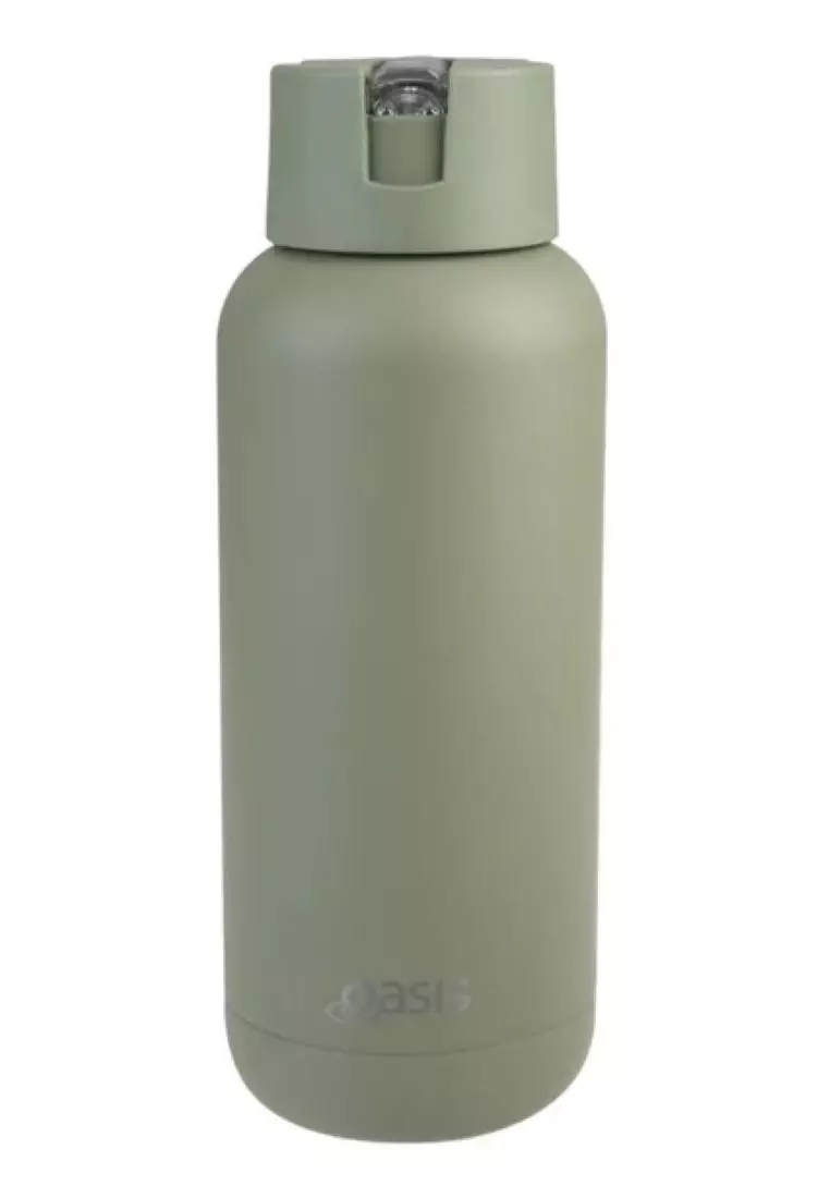 Oasis Stainless Steel Insulated Ceramic Moda Bottle 1L - Olive Green