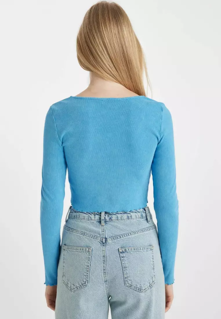 Long Sleeve Bustier Top