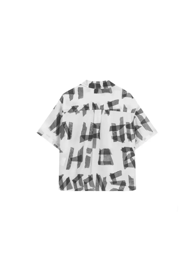 Allover Graphic Printed Short Sleeve Shirt