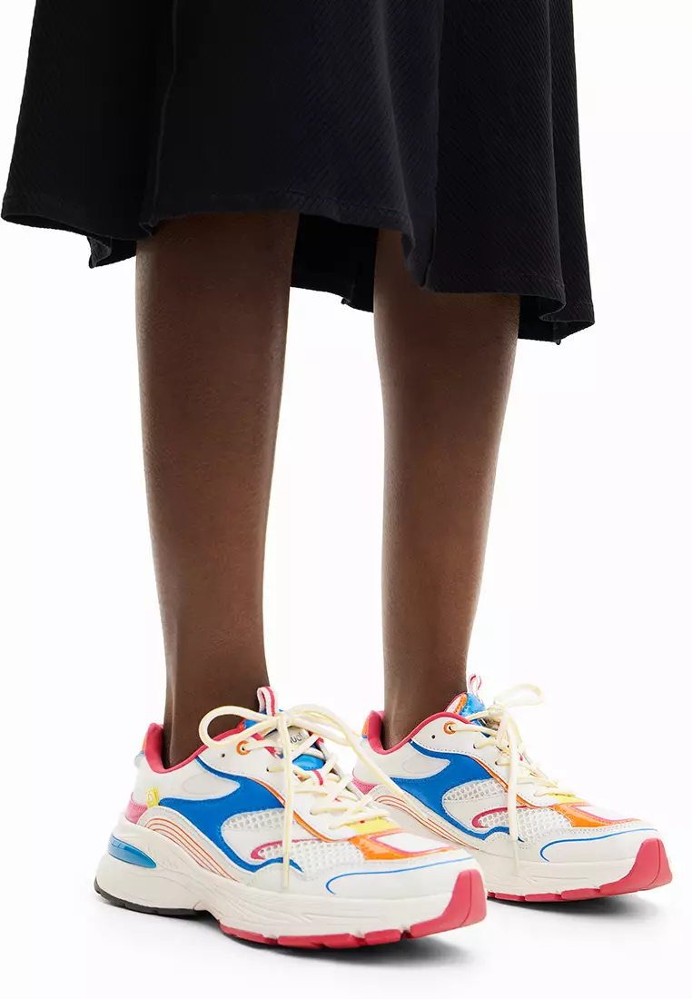 Desigual Woman Shoes Patchwork running sneakers.
