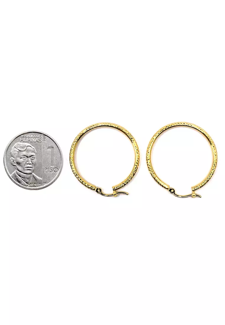 18K Italian Made Yellow Gold Earrings