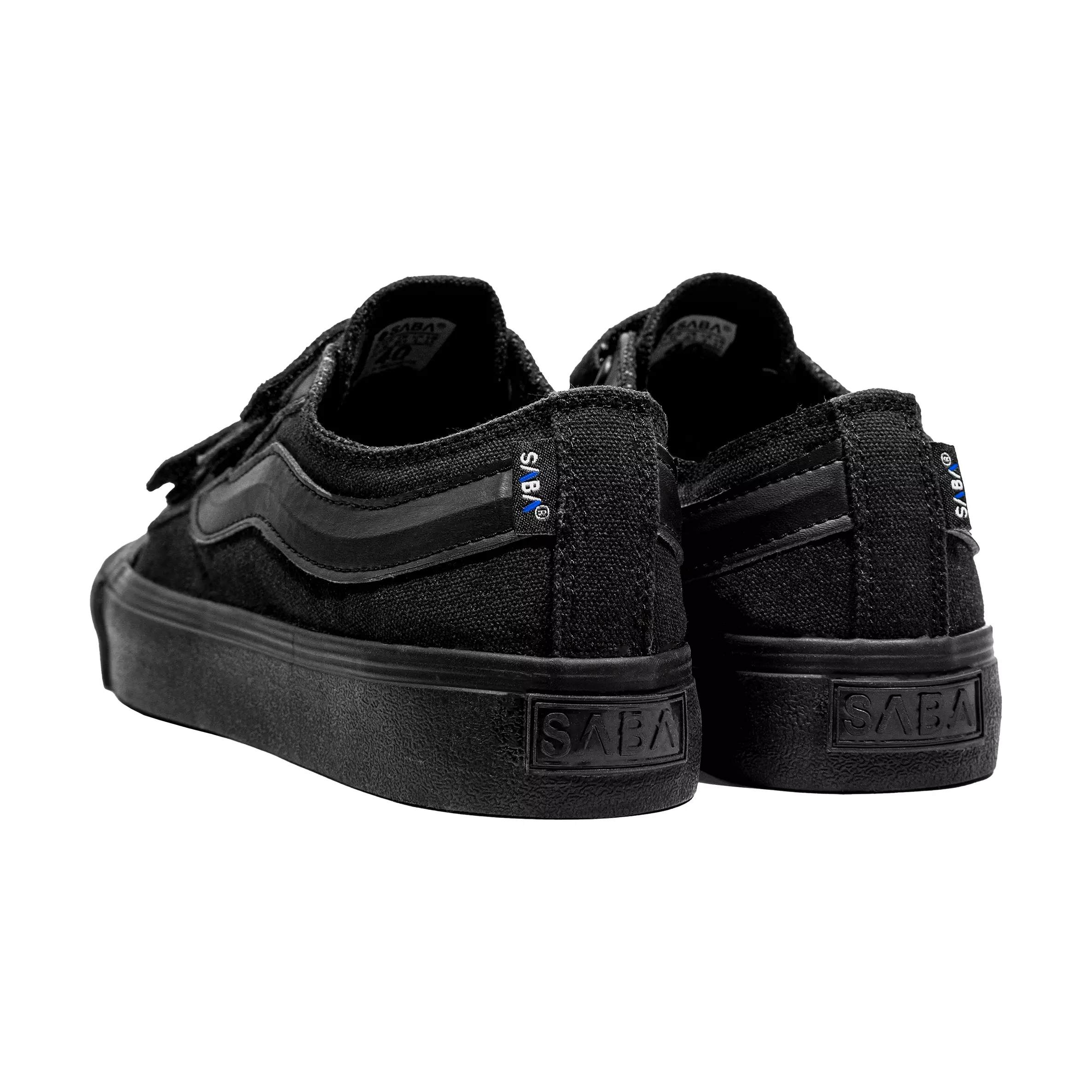 SABA Veloz Falco All Black - Velcro Sepatu Sneakers Casual Pria Wanita Original 100% VLZ 02