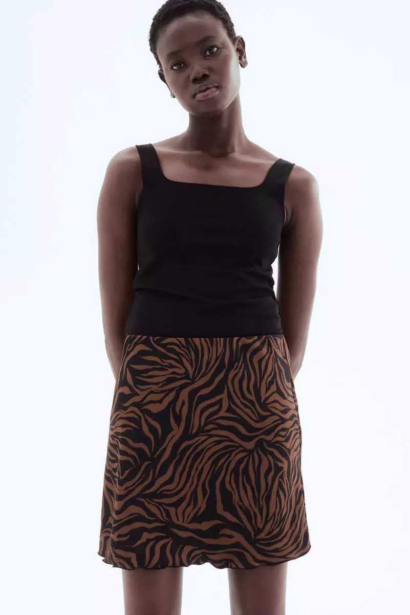 Satin slip skirt