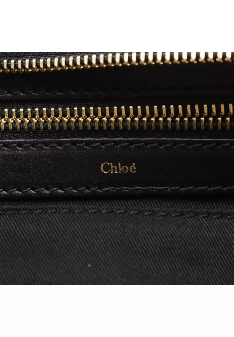 Pre-Loved Chloé ALICE Alice Handbag leather beige black 2WAY