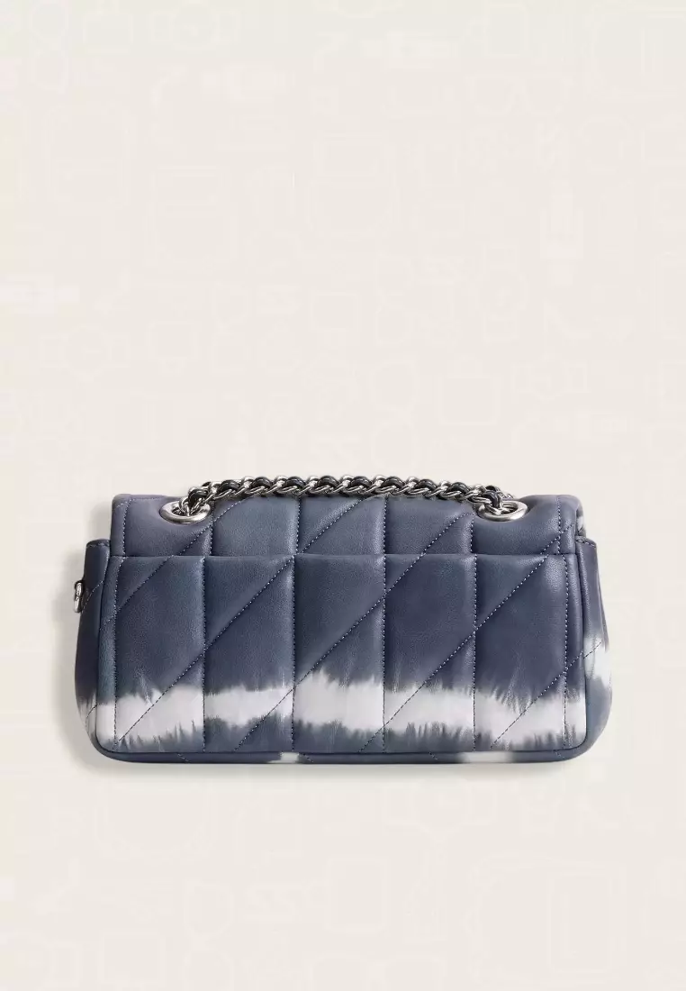 Coach Tabby Shoulder Bag 20 With Quilting And Tie-Dye Midnight Navy