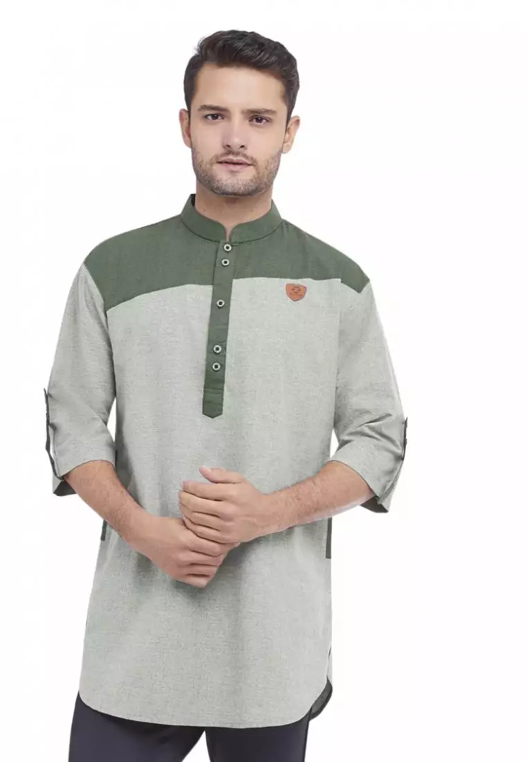 Zayidan Baju Koko Gamis Muslim Pria Mirza - Mint