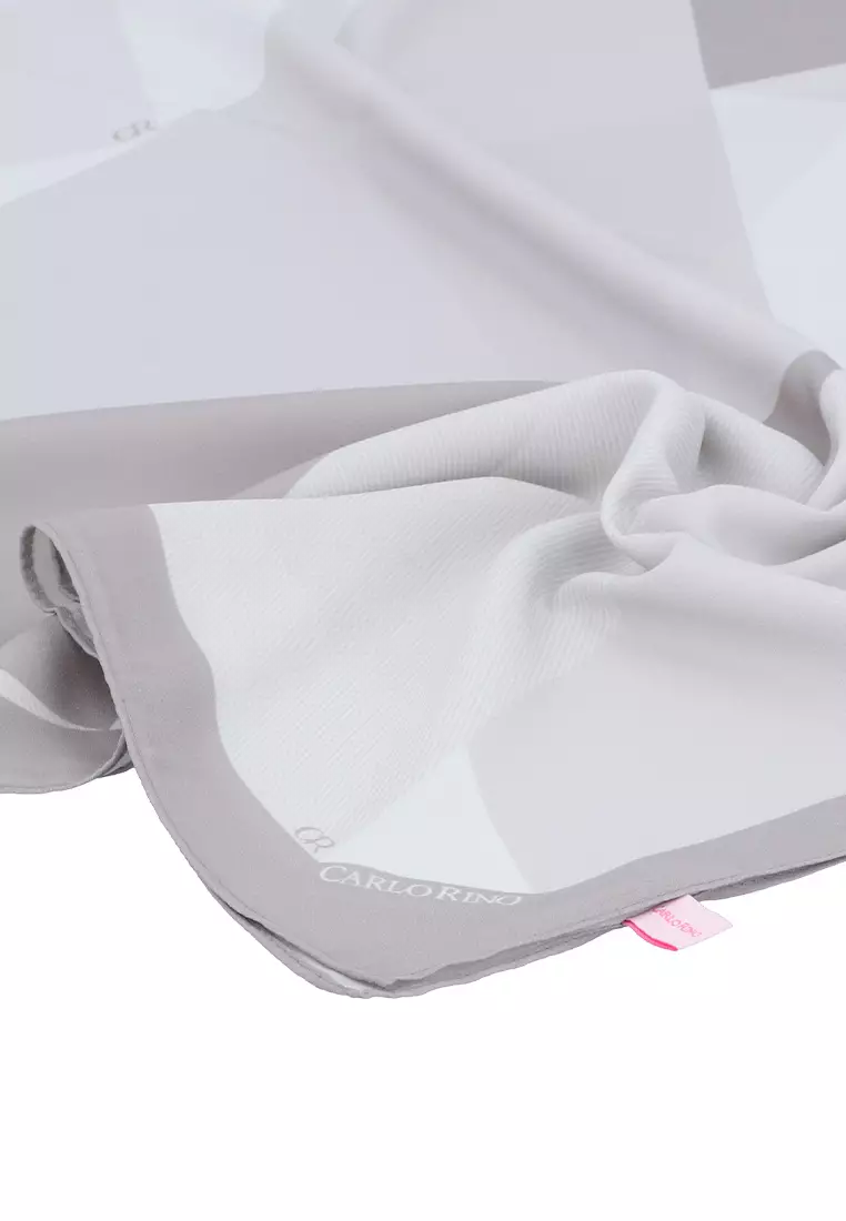 Medium Grey Prism Chiffon Scarf