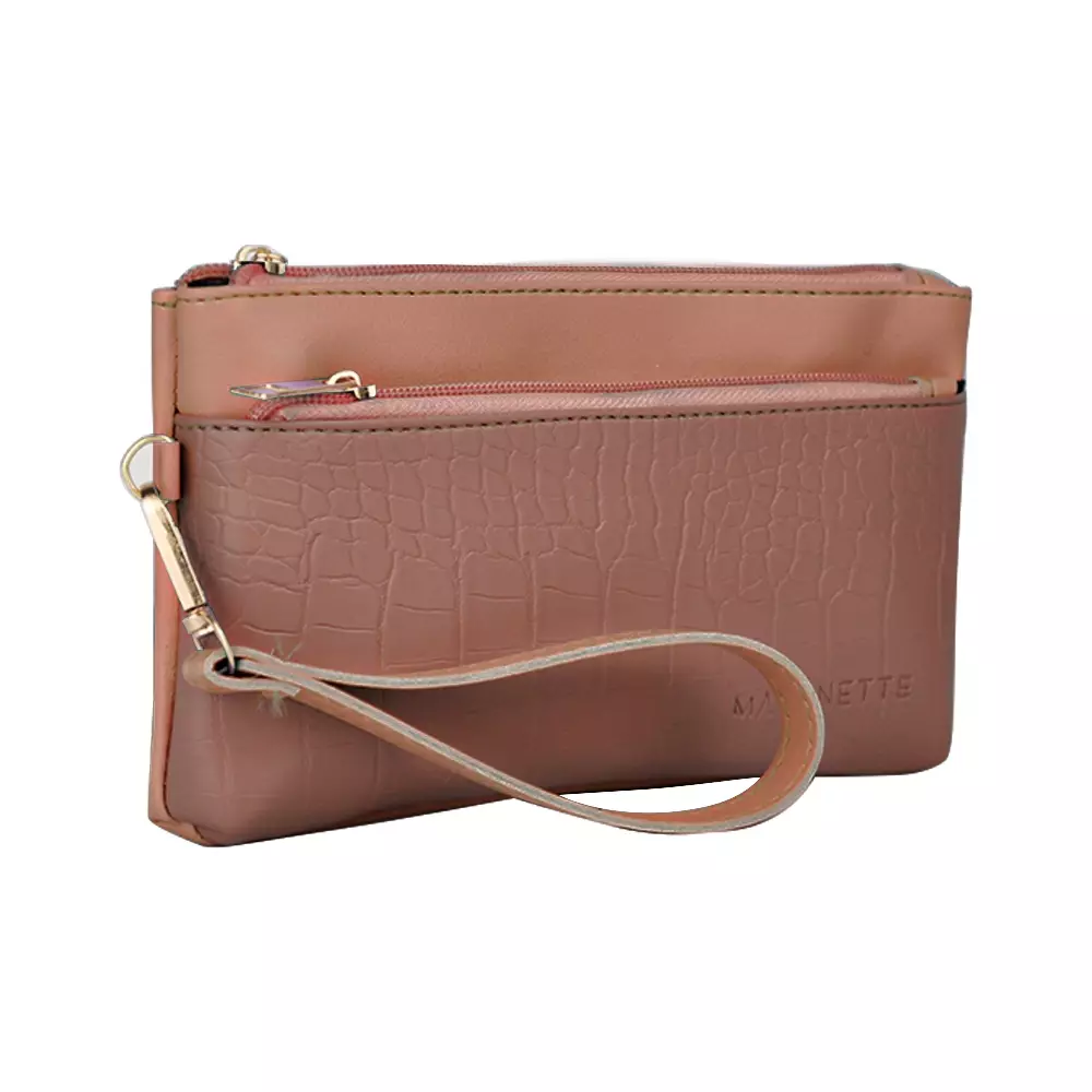 MAYONETTE Lumina Croco Pouch Dompet Wanita Terbaru 2021 - Import Korea Tas Croco Wanita - Mocca