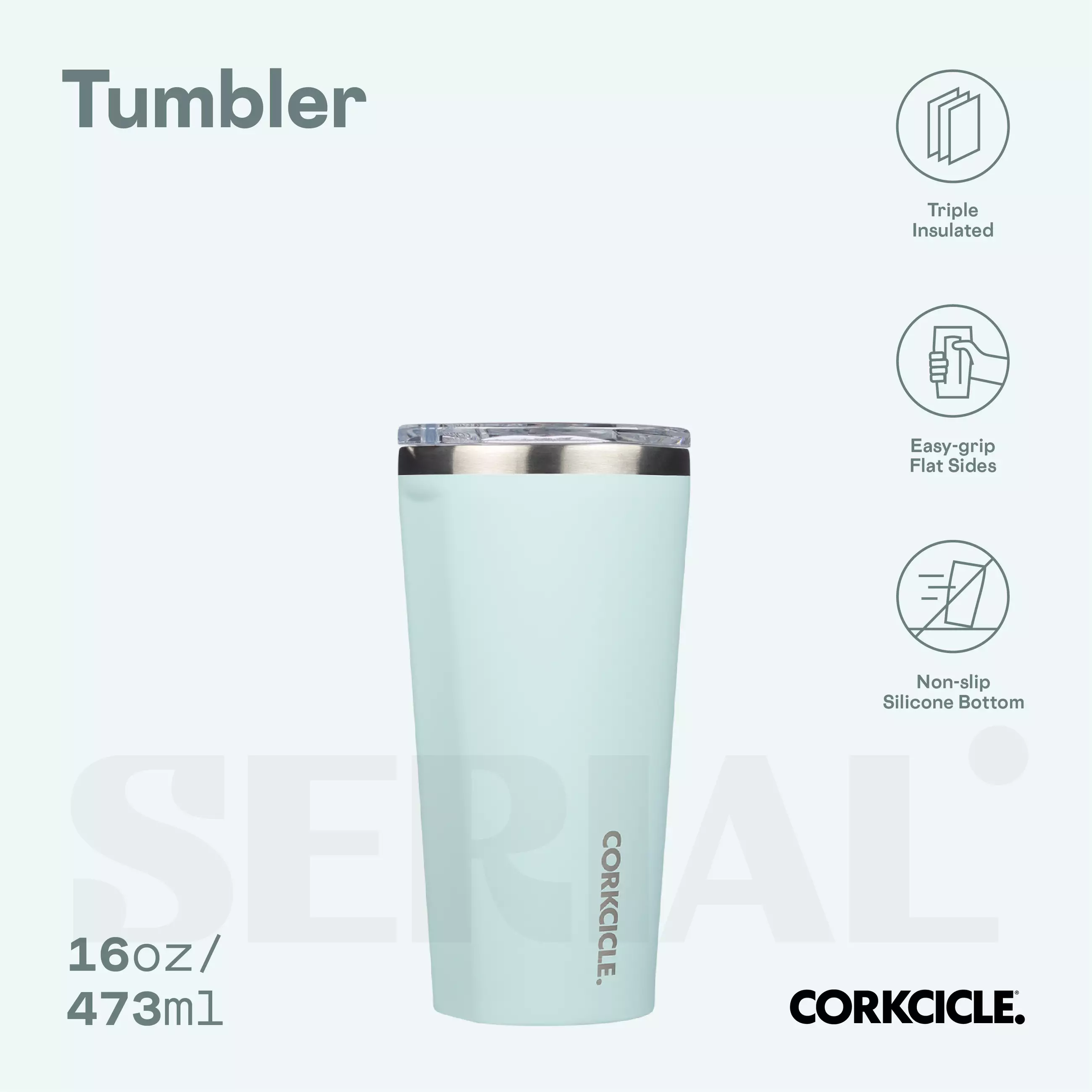 Tumbler 16oz - Classic Powder Blue