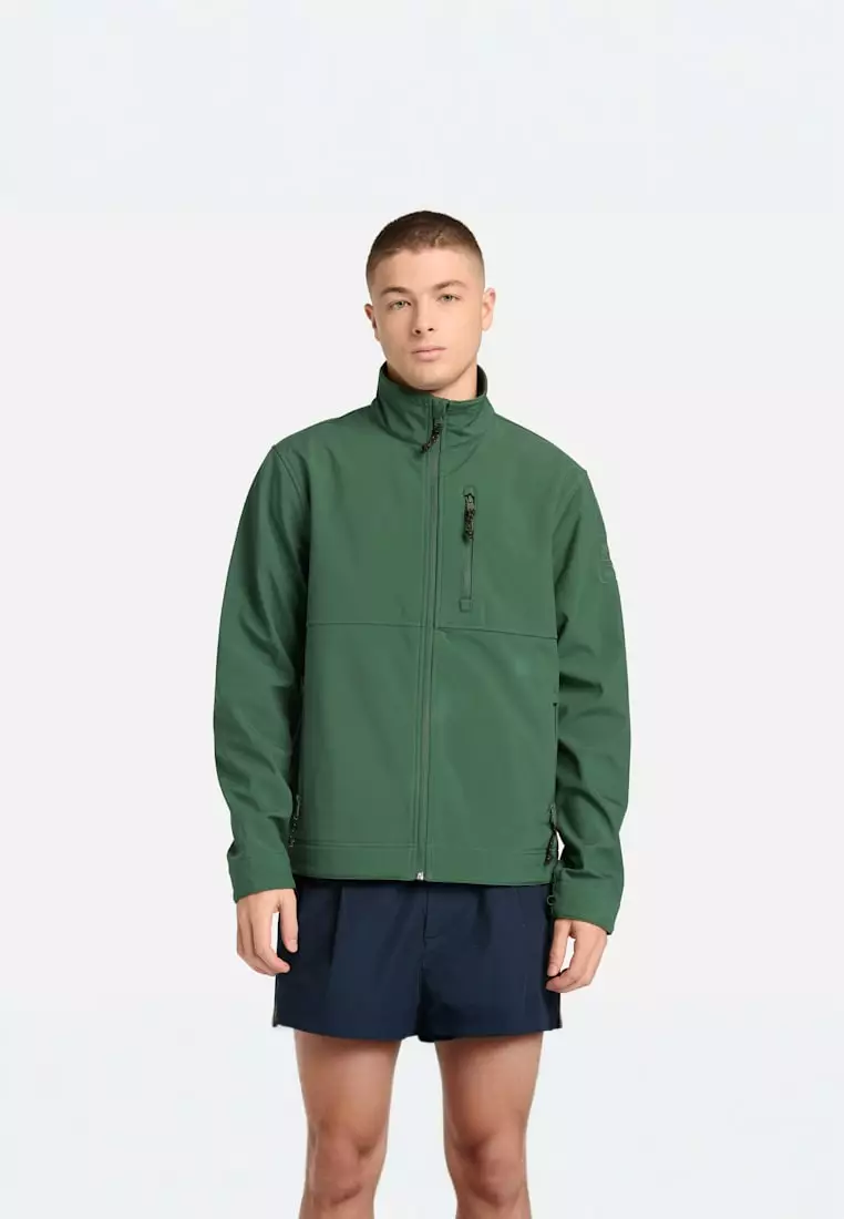 男款防風全拉鍊軟殼外套