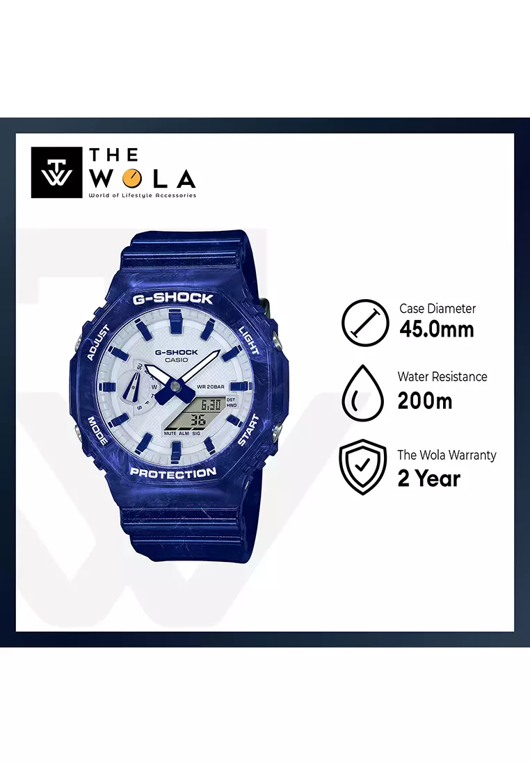 G shock watches discount white and blue