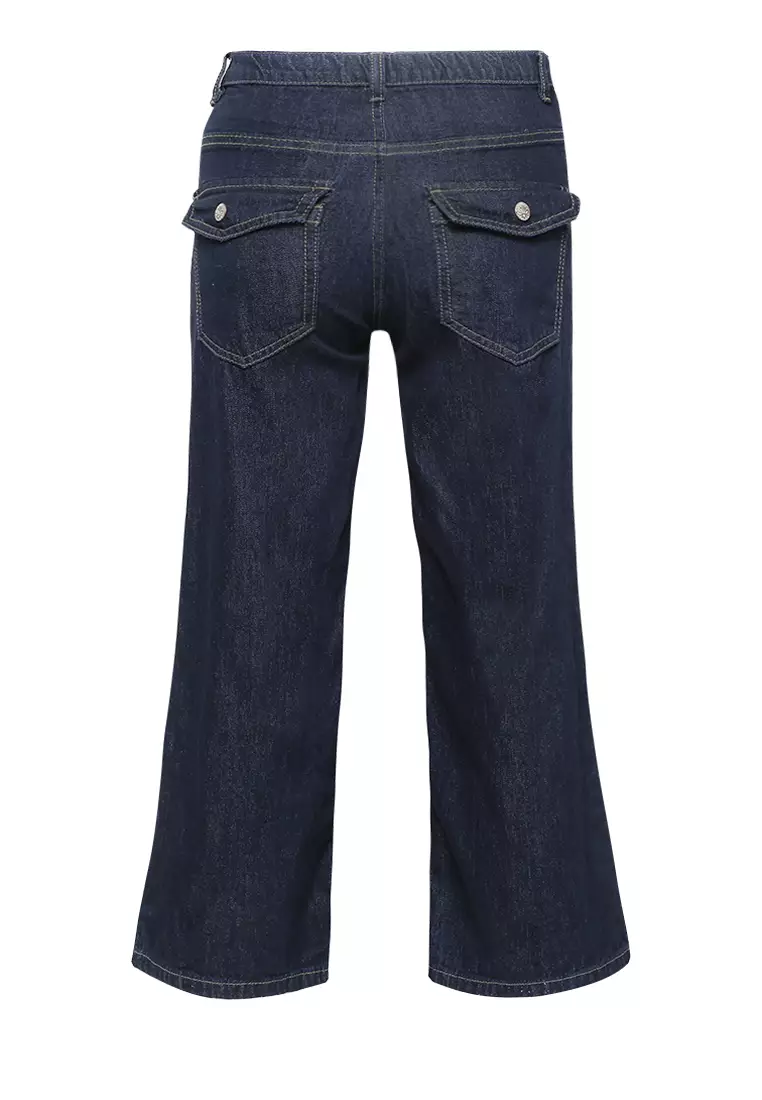 Pito Dito Girl Liquorice Celana Kulot Denim Anak Navy - Size 4