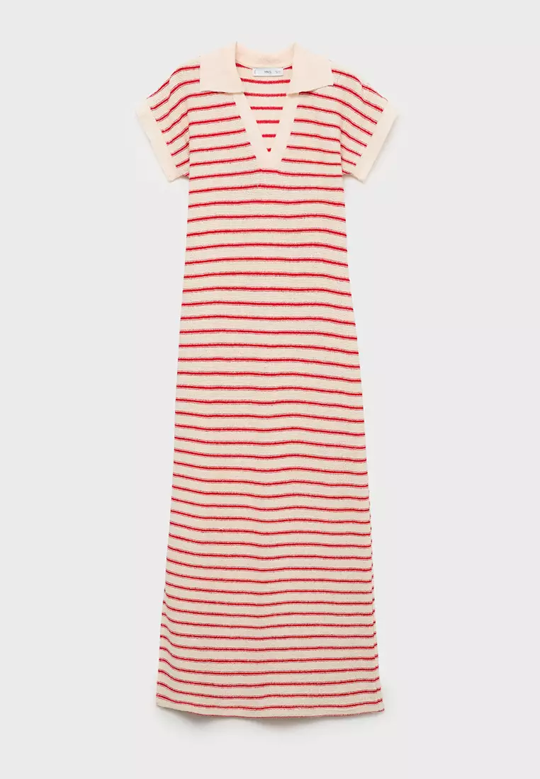 Long Striped Knitted Dress