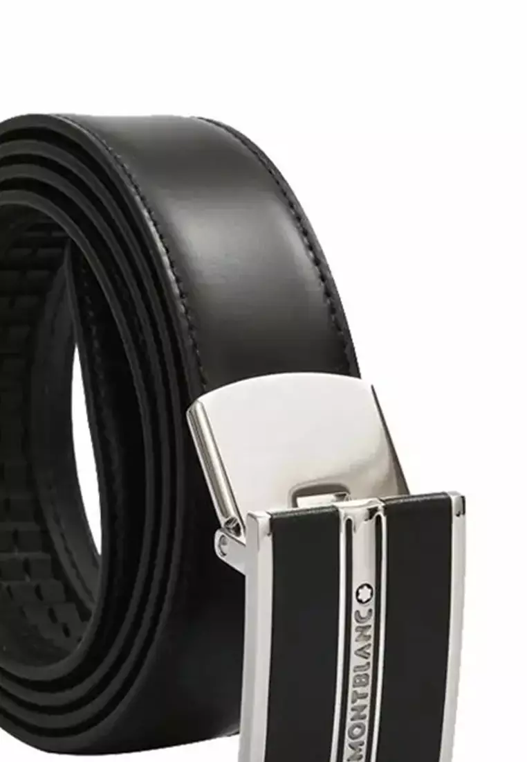 Men's 30 mm Leather Belt In Black 118421