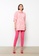 LC WAIKIKI pink Shirt Collar Patterned Long Sleeve Oversize Cotton Women's Tunic 97BB5AA24A93AEGS_1