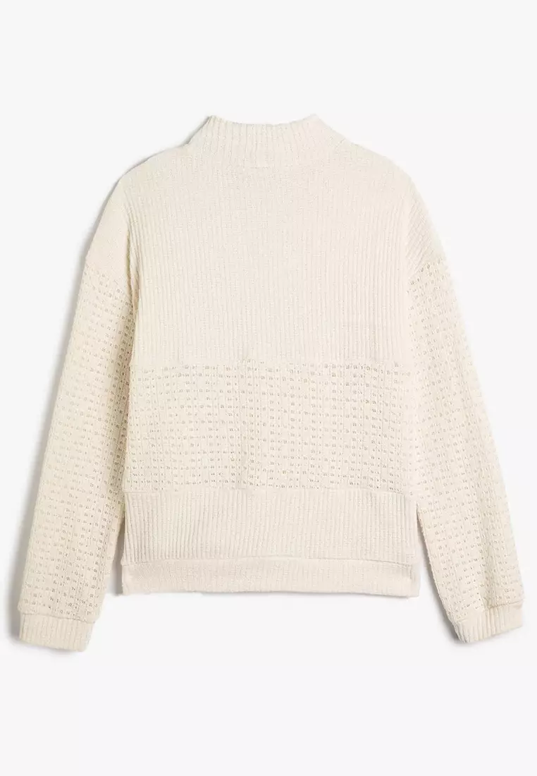 Suéter Medio Cuello Tortuga Para Mujer Koton - Tejido Acrílico, Ideal Para Looks Casuales