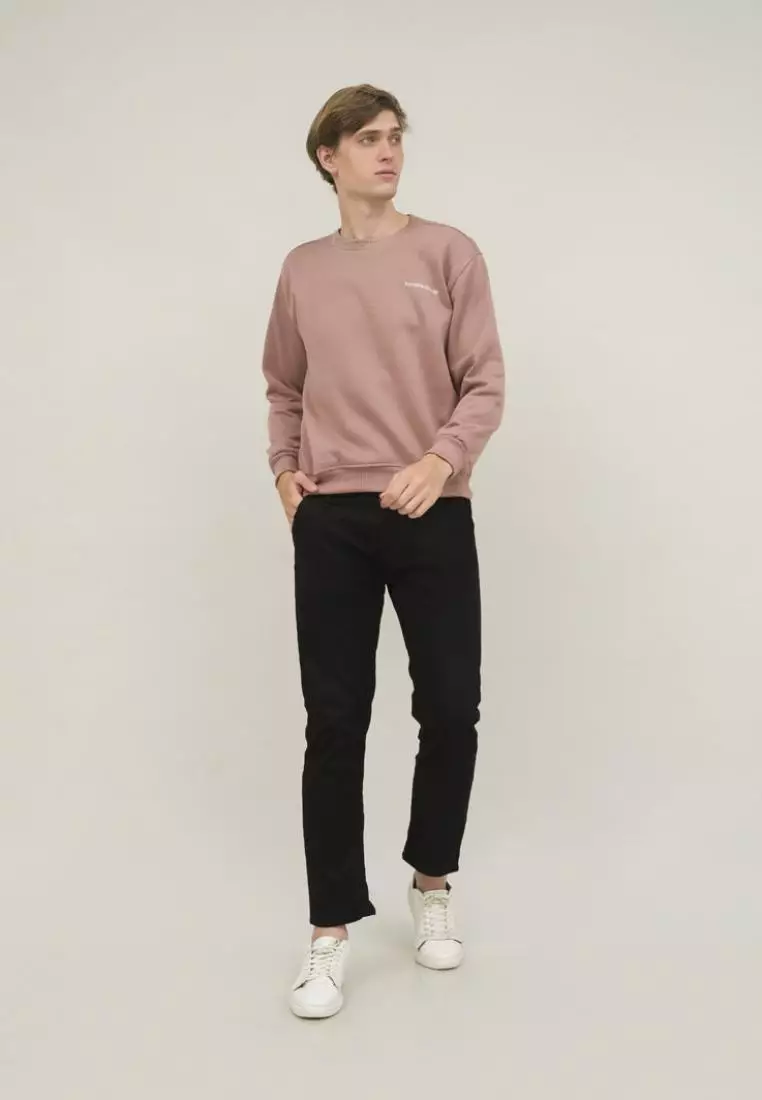 crewneck sweater basic houseofcuff unisex dusty pink hawaii