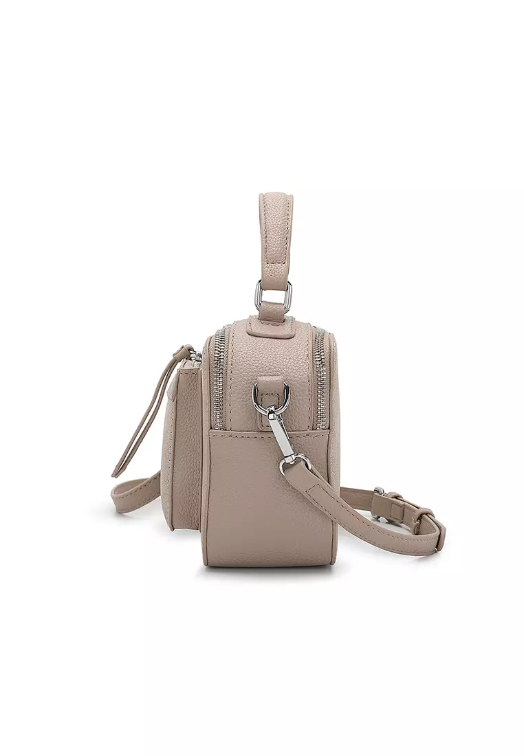 Women's Top Handle Bag / Sling Bag / Crossbody Bag / Shoulder Bag (Tas Tangan Wanita / Tas Selempang Wanita / Tas Bahu Wanita) - Krem