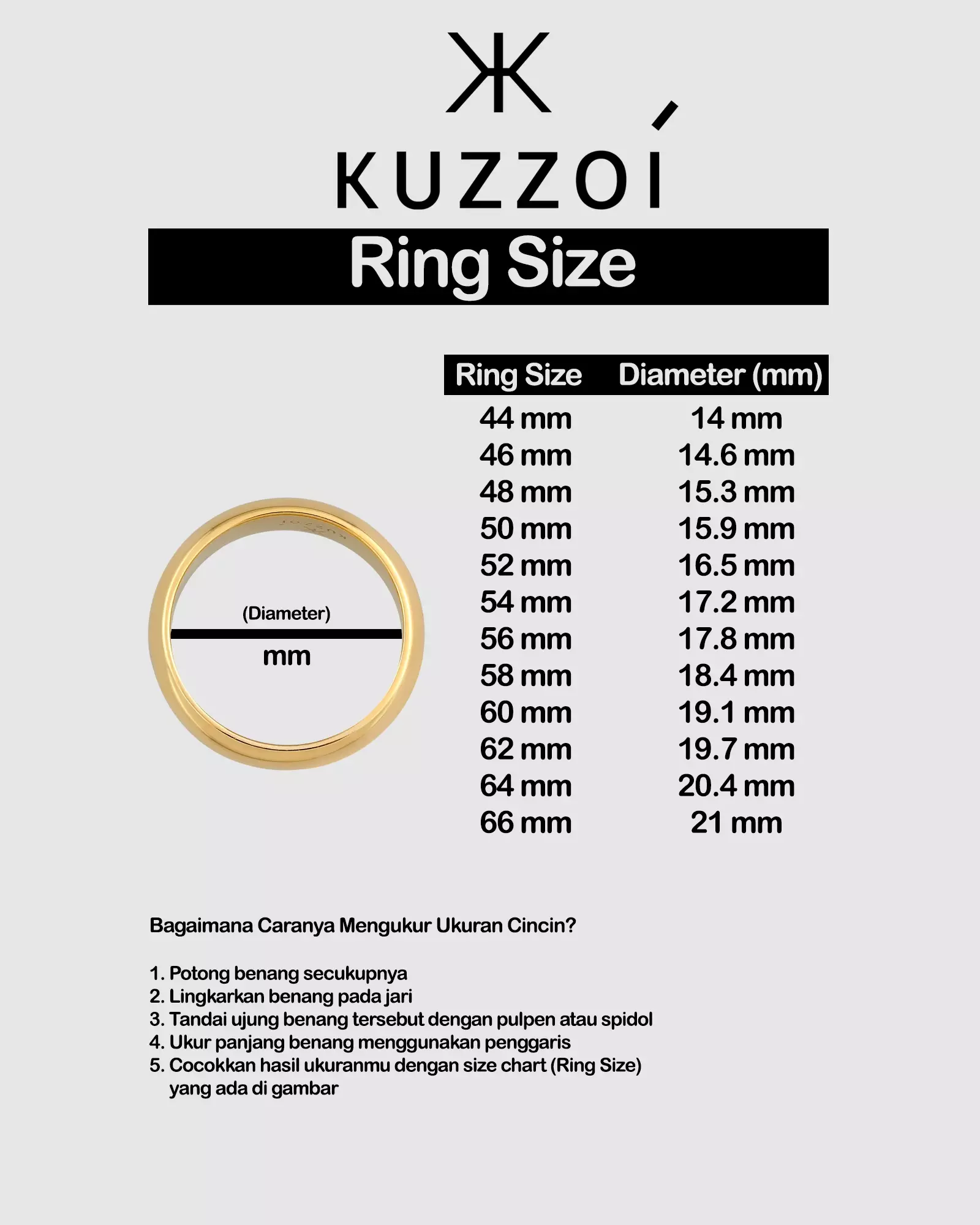 EXCLUSIVE Cincin Perhiasan Perak 925 Pria Band Basic Timeless Gold Plated