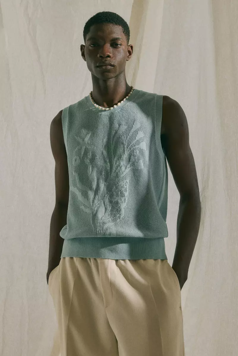 H&M Slim Fit Jacquard-knit sweater vest
