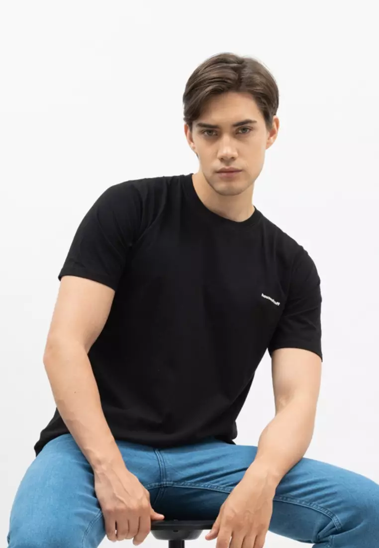 Kaos Polos Pria Premium Katun Combed Lengan Pendek Hitam