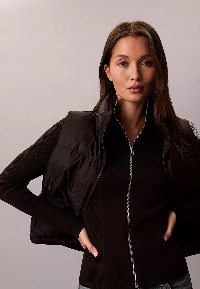 Logo Jacquard Puffer Vest - Calvin Klein Jeans