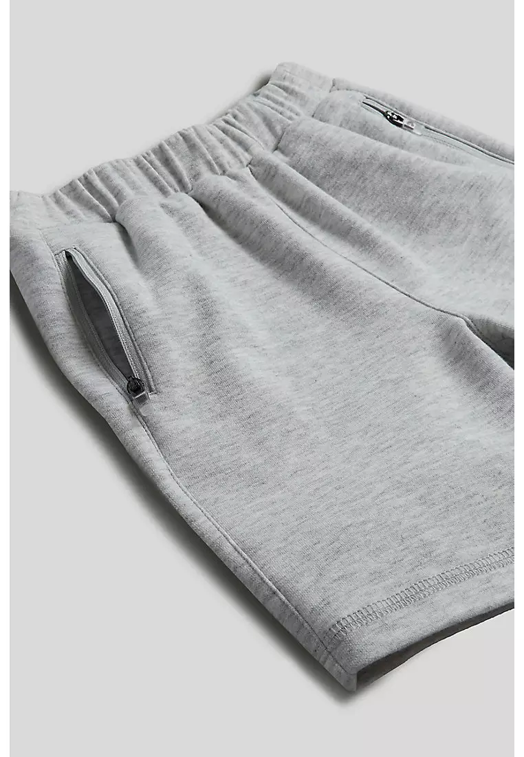 Grey Scuba Hoodie and Shorts Outfit