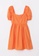 LC WAIKIKI orange Balloon Sleeve Poplin Mini Dress F779CAAFEA7D57GS_6