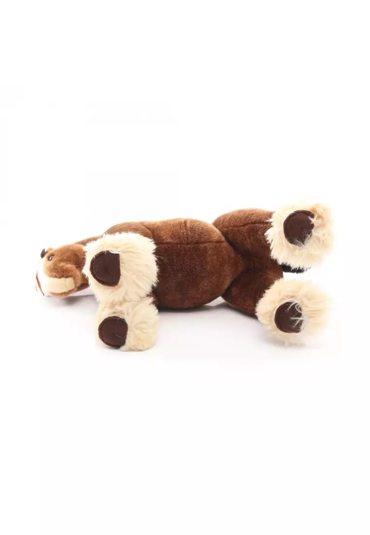 Pre-Loved Hermès Elmy PM stuffed toy interior suede Brown multicolor