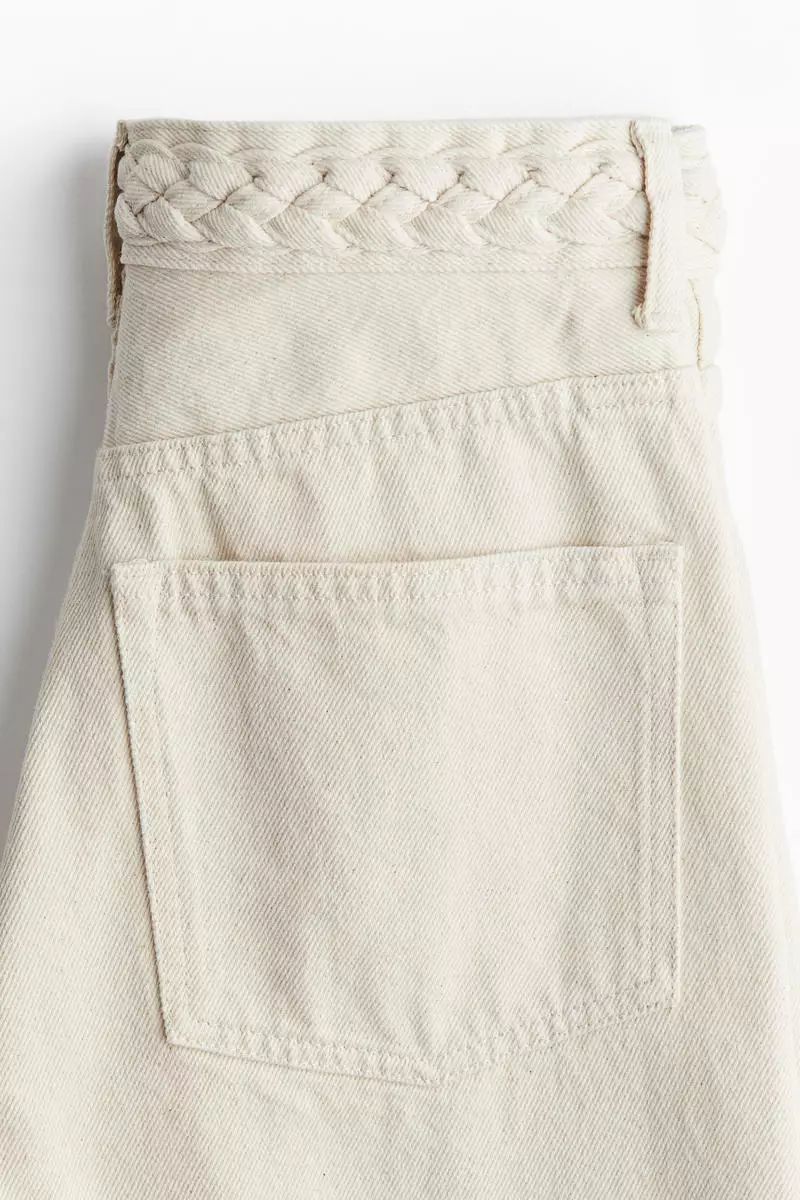Wide braided jeans
