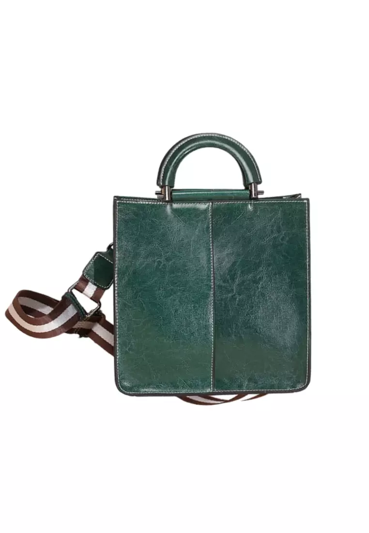 Women's Retro Cowhide Leather Shoulder Bags Tote Bags