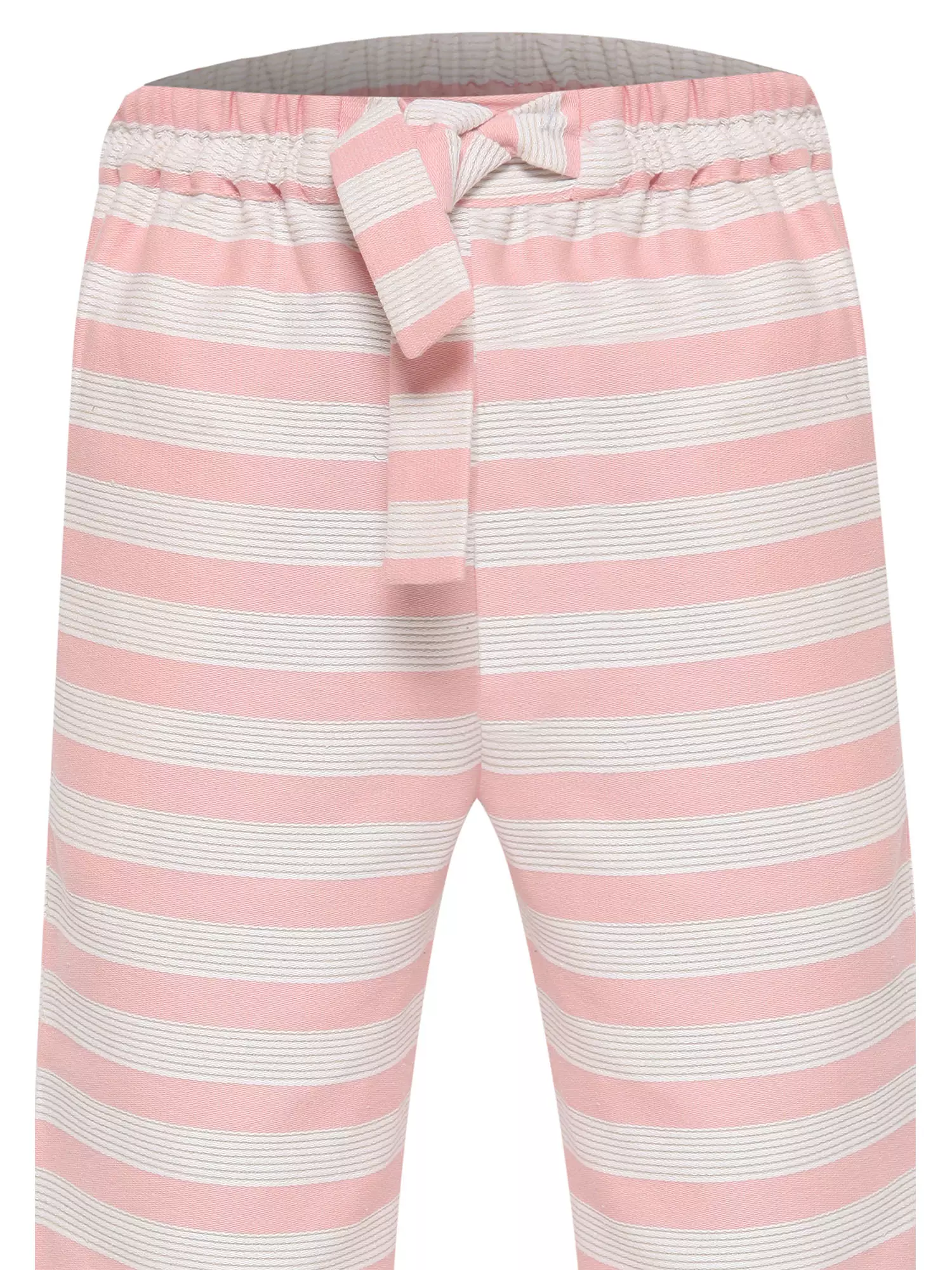 Pito Dito Girl Gianora Celana Panjang Kulot Anak Perempuan Motif Salur Warna Pink