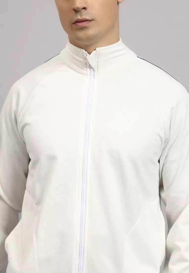 Men's CoreSync High-Neck Performance White Jacket