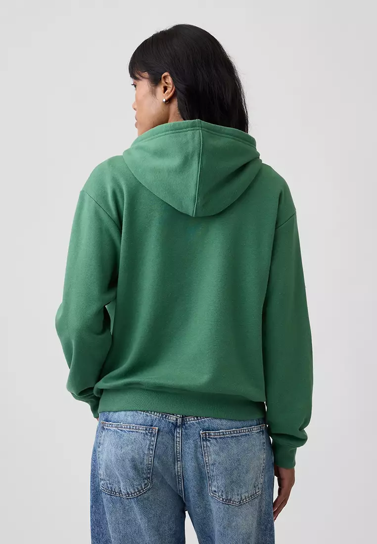 Relaxed Logo Zip Hoodie