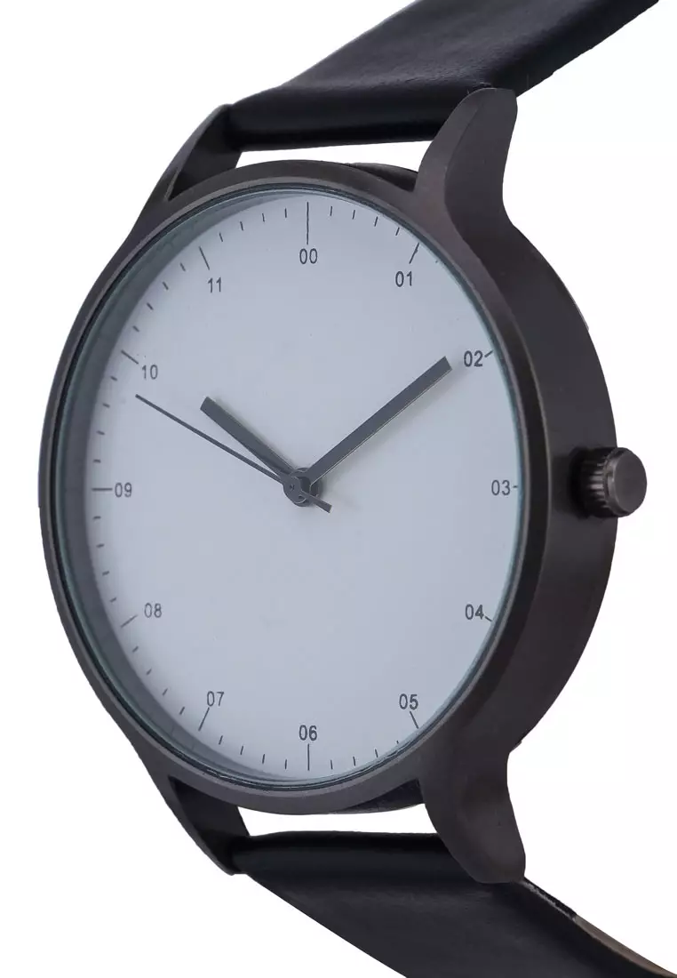 White face watch 2025 with black strap