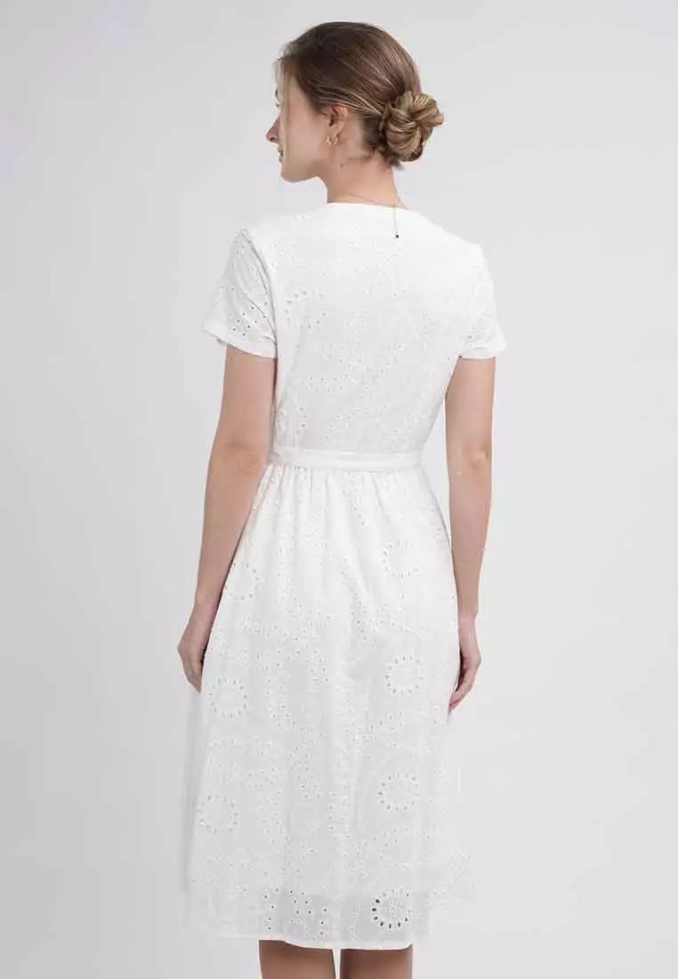 Lila Eyelet Shirt Dress