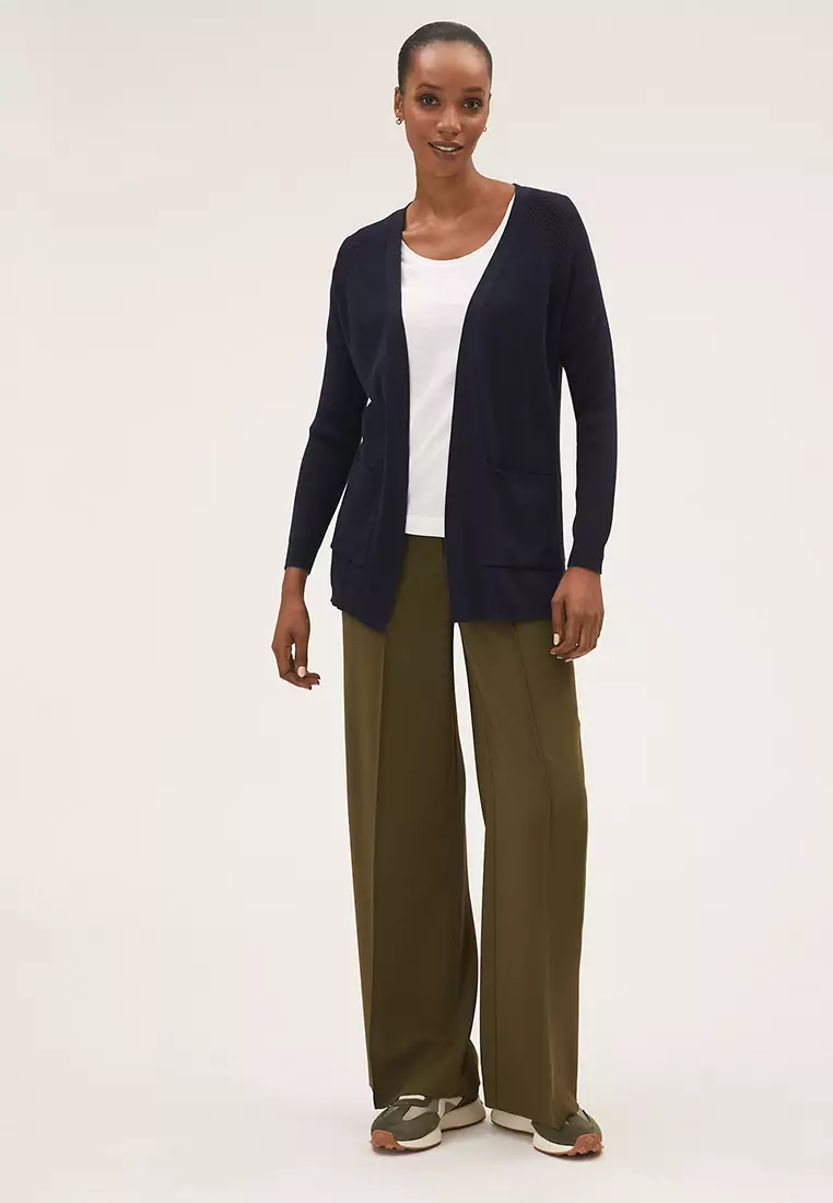 Ribbed Edge to Edge Longline Cardigan