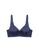 ZITIQUE blue Women's Autumn-winter Glossy Non-wired Push Up Lingerie Set (Bra and Underwear) - Blue 066F9US3834185GS_2