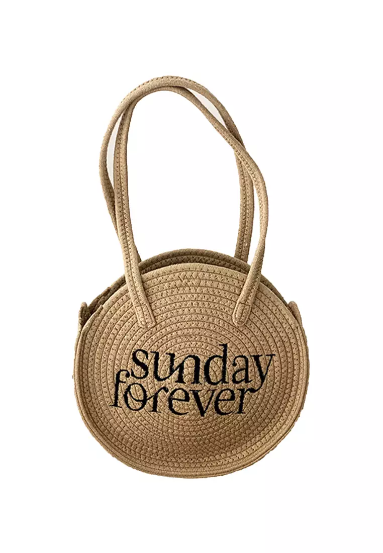 Buy Sunnydaysweety 2023New Handmade Cotton Rope Woven BagSingle