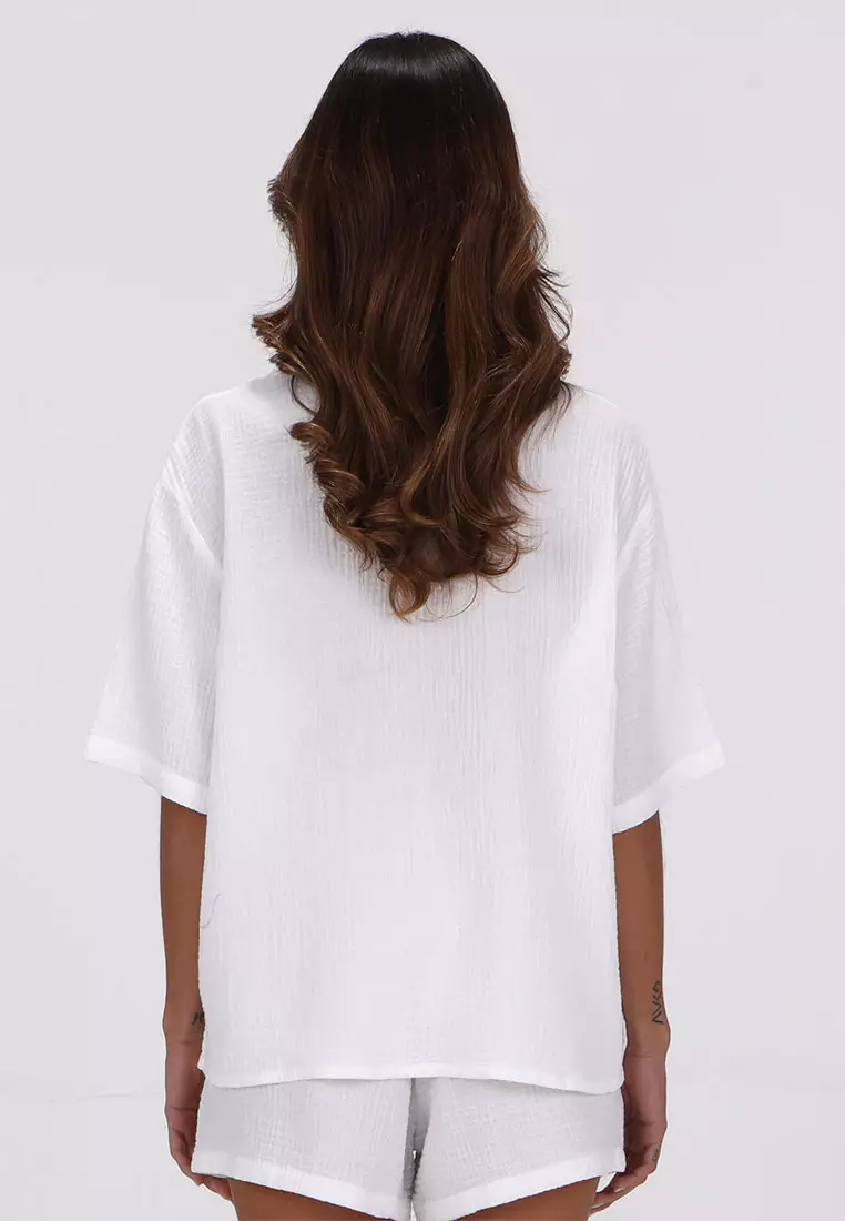 GSH LAYOVER SHORT SLEEVE SHIRT OFF WHITE