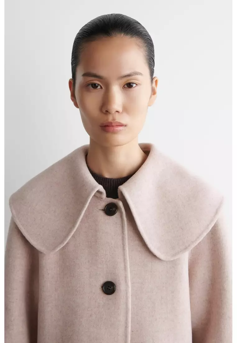 COLLARED DOUBLE-FACED WOOL JACKET