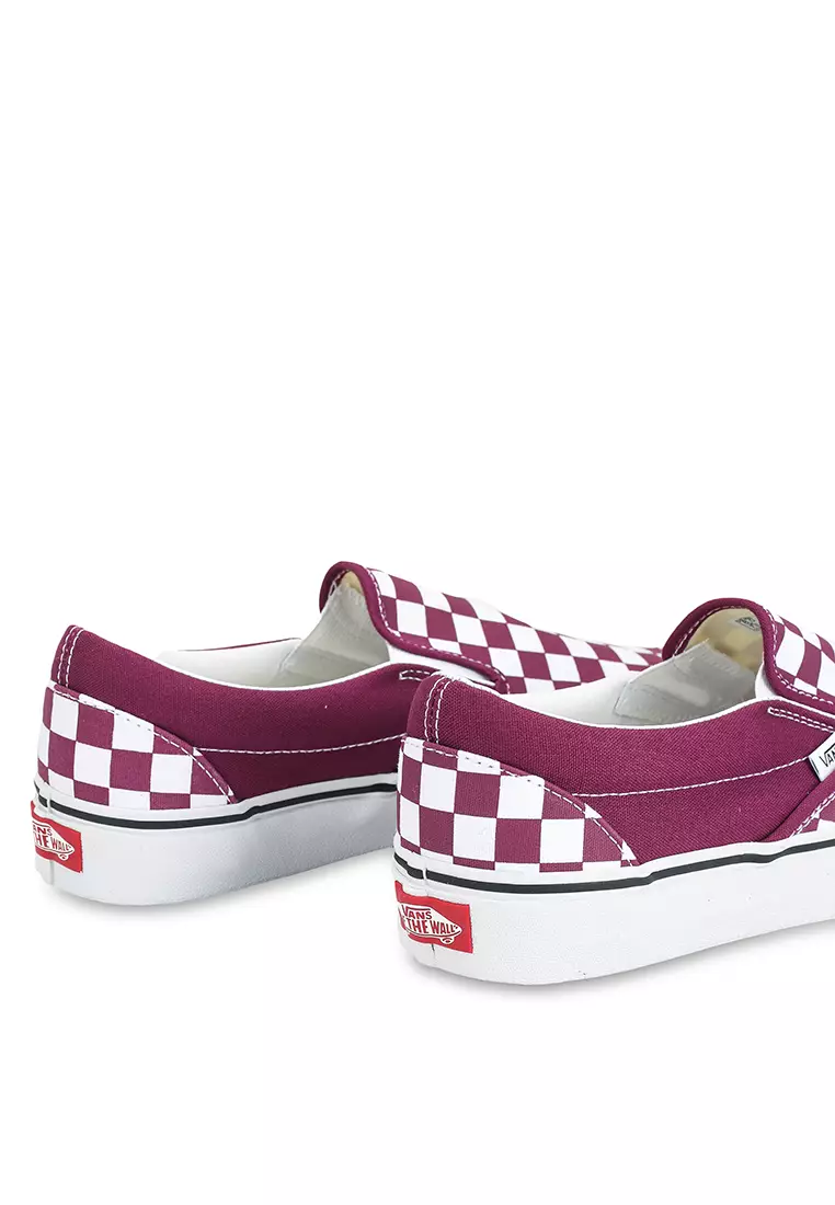 Vans checkerboard slip on dry outlet rose