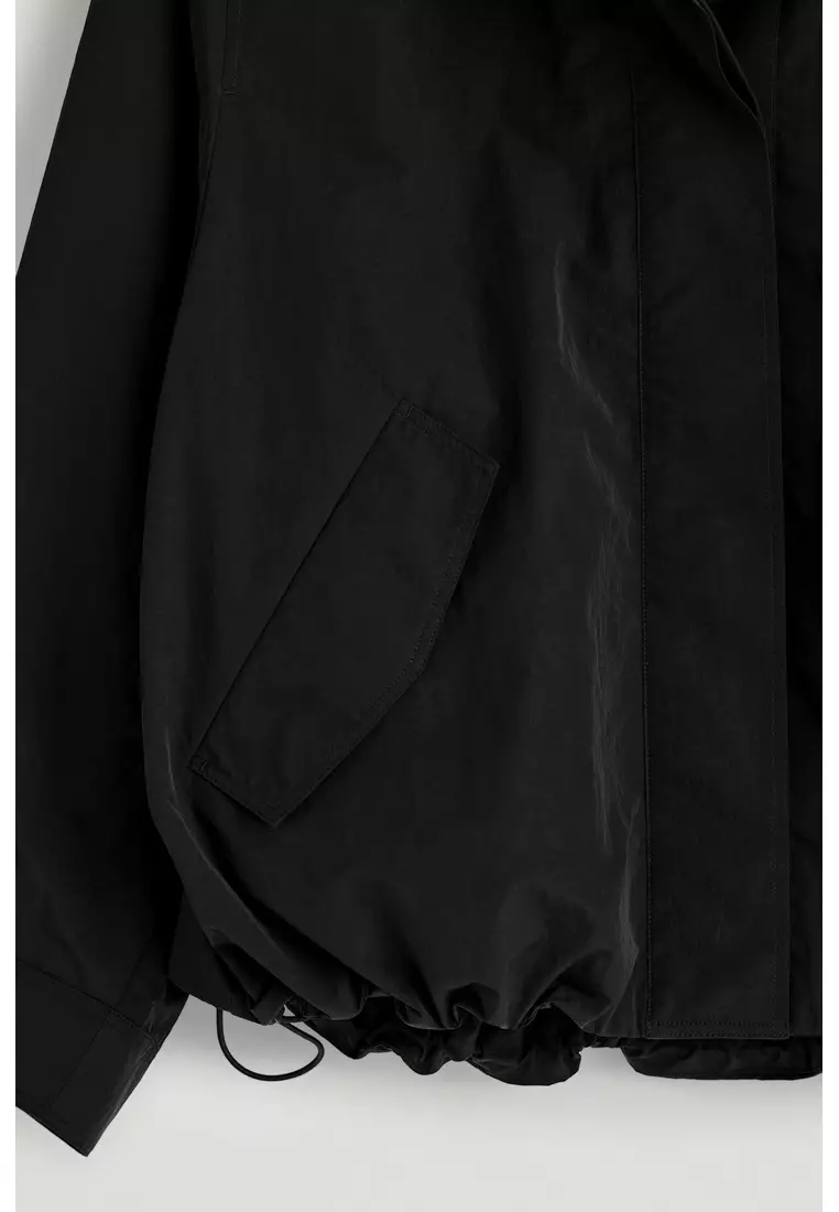 NYLON FUNNEL-NECK JACKET