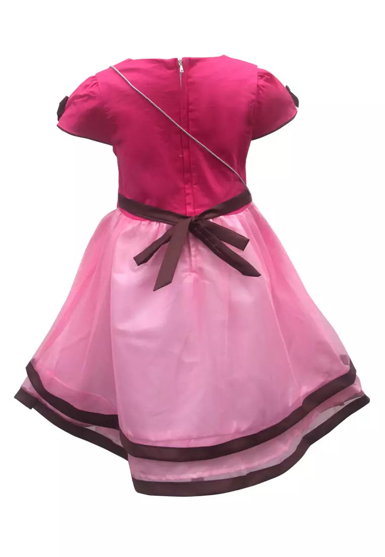 Two Mix Baju anak perempuan / dress Anak fashion GRATIS tas lucu LION usia 1-12 tahun 4120