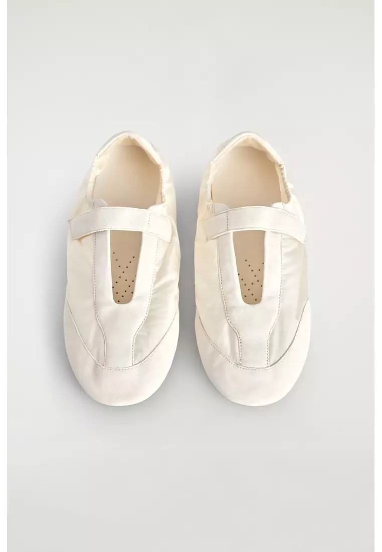 SUEDE-NYLON MARY-JANE TRAINERS