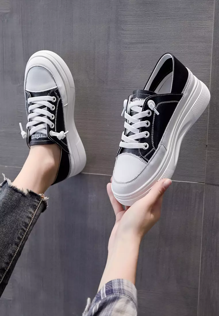 Platform Split Leather Sneakers RX2516