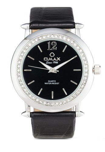 Omax AB06 esprit童裝門市閃鑽圓框仿皮手錶, 錶類, 其它錶帶