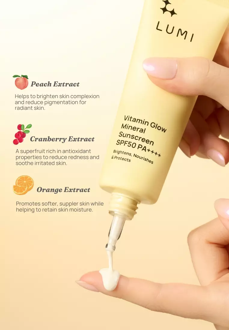 LUMI Vitamin Glow Mineral Sunscreen SPF50 PA++++ (50ml)